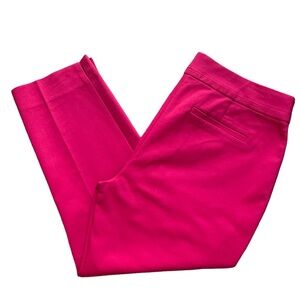 NYGARD Hot Pink Capri Pants, Morgan Ankle Flat Front Comfort Waist Stretch Sz 12